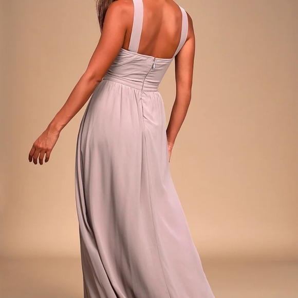 Air of Romance Taupe Maxi Dress - Picture 4 of 8
